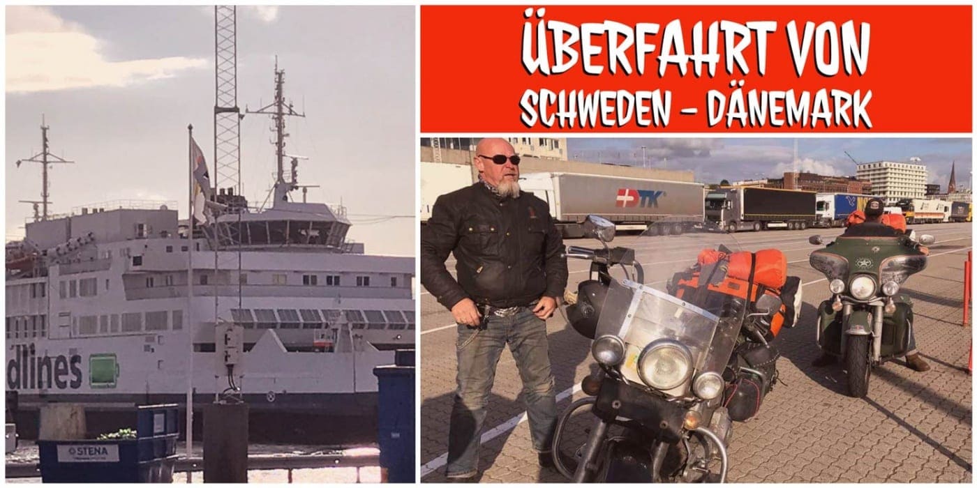 ÜberfahrtDie Fähre bringt uns mit den Harleys von Schweden nach Dänemark