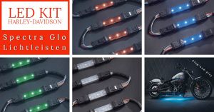 LED Zusatzbeleuchtung für Harley-Davidson Modelle Spectra Glo LED Lichterketten Kit 6 Lampen Starterkit