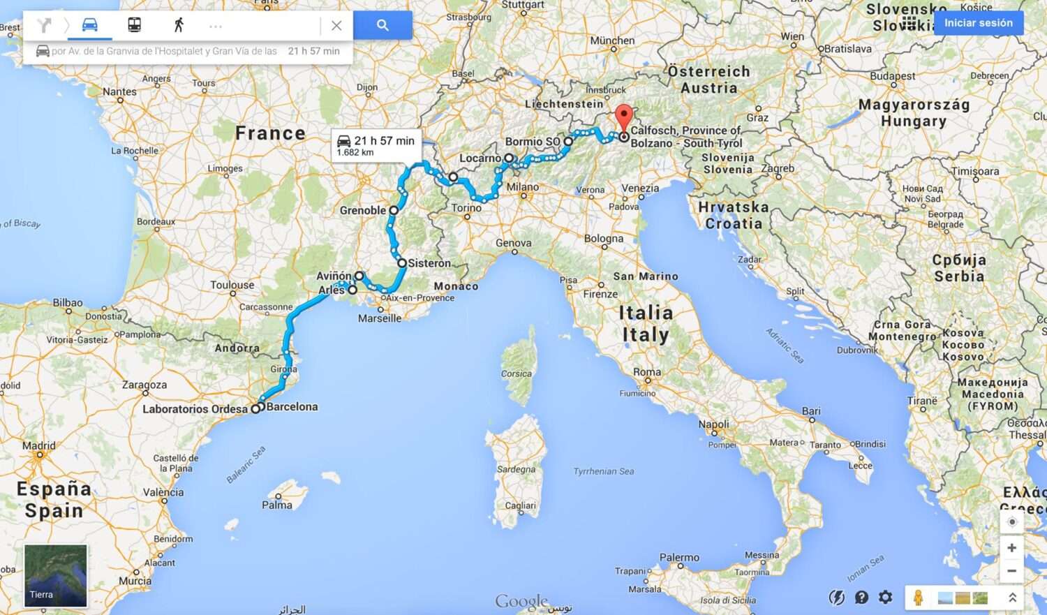 Italien Road map