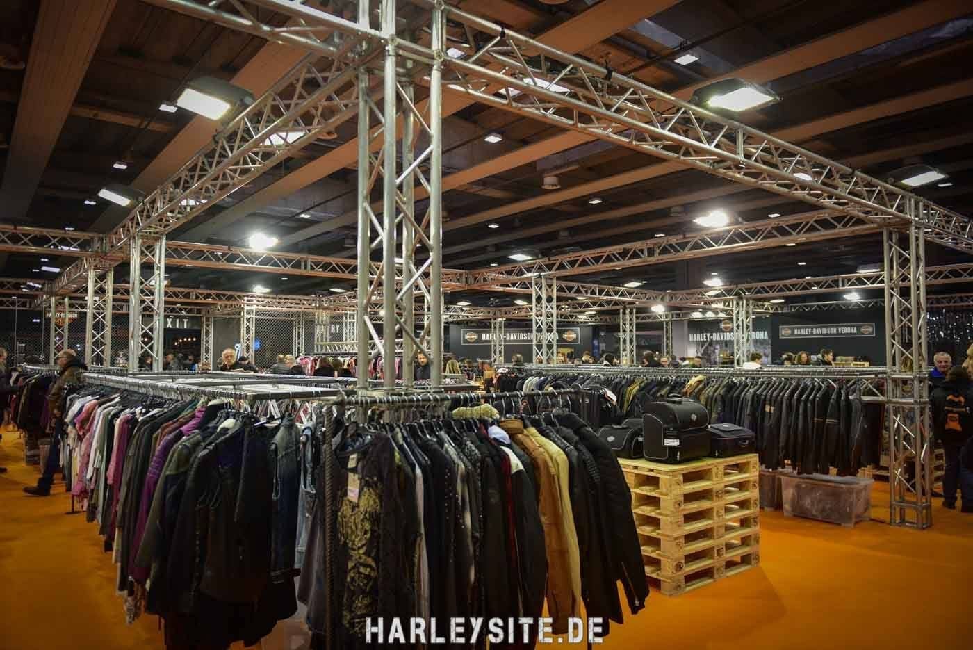 Harley-Davidson MotorClothes Stand in Verona auf der Motor Bike Expo