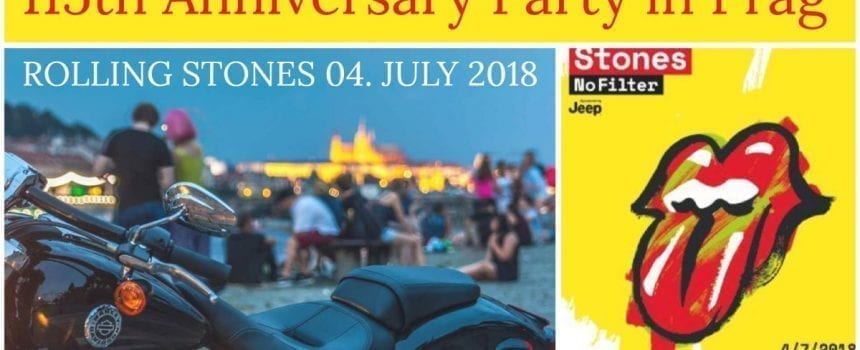 The Rolling Stones will play in Prague on July 4 for the 115th anniversary kickoff.