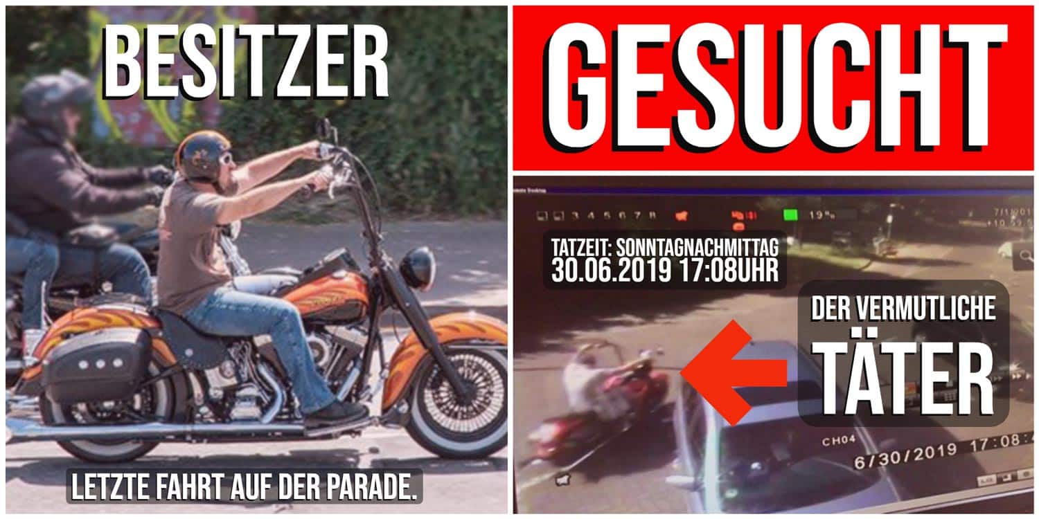 Diebstahl Hamburg Harley Days - Gestohlene Harley Davidson