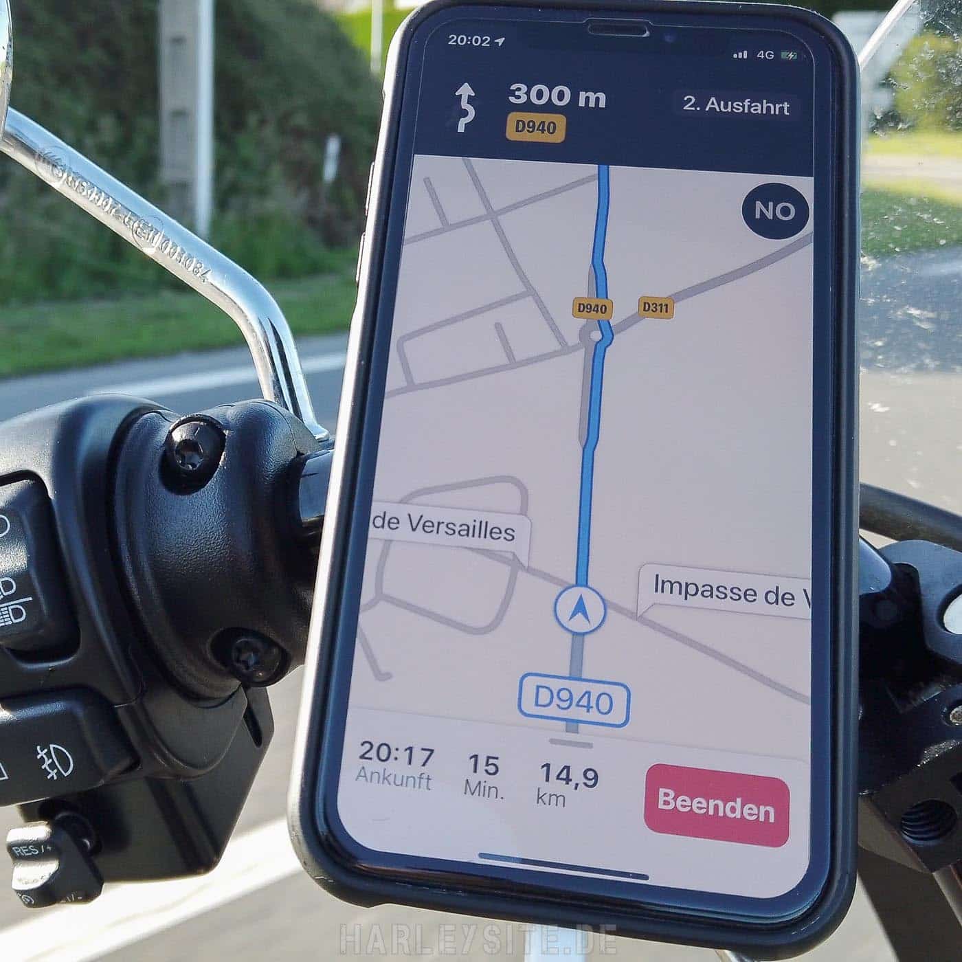 Navigation an der Harley Davidson Heritage Classic 114