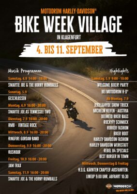 Drei garantiert schöne Touren mit dem H.O.G. Kärnten Chapter erleben Veranstaltungshinweis Motodrom Klagenfurt