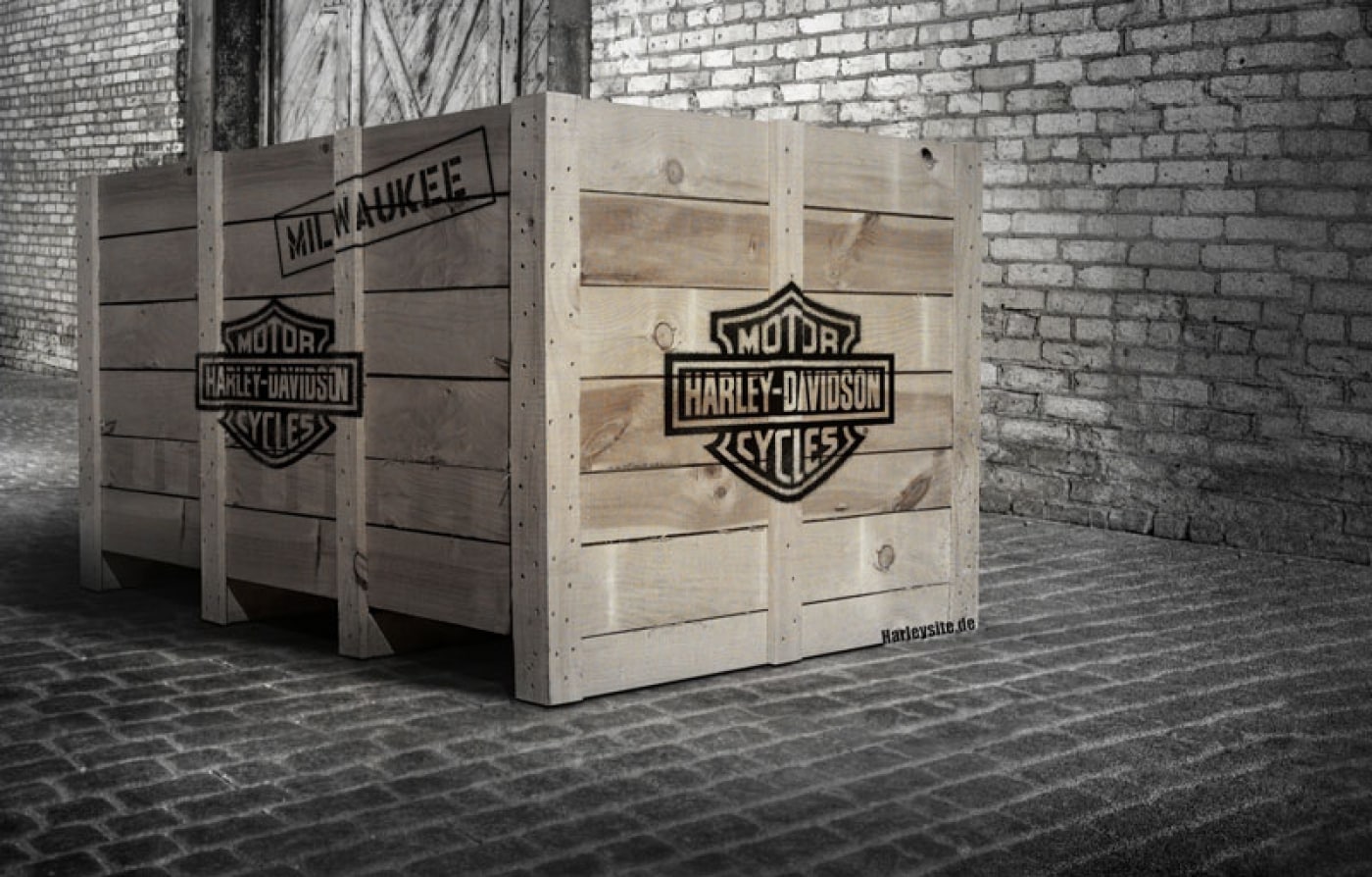 Harley-Davidson Holzkiste