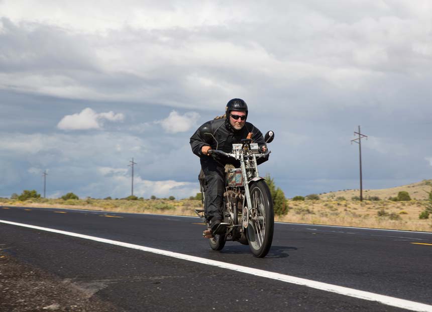 Harley-Factory Frankfurt took part in the American „Cannonball“ on historic Harleys - Photo credit: Vanessa Themann