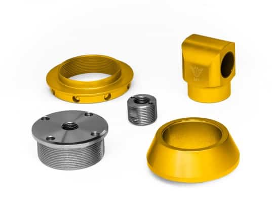 Federbein Zubehörteil für Tieferlegung an der Harley-Davidson.