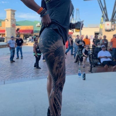 Tattoo Girl Sturgis Rally USA