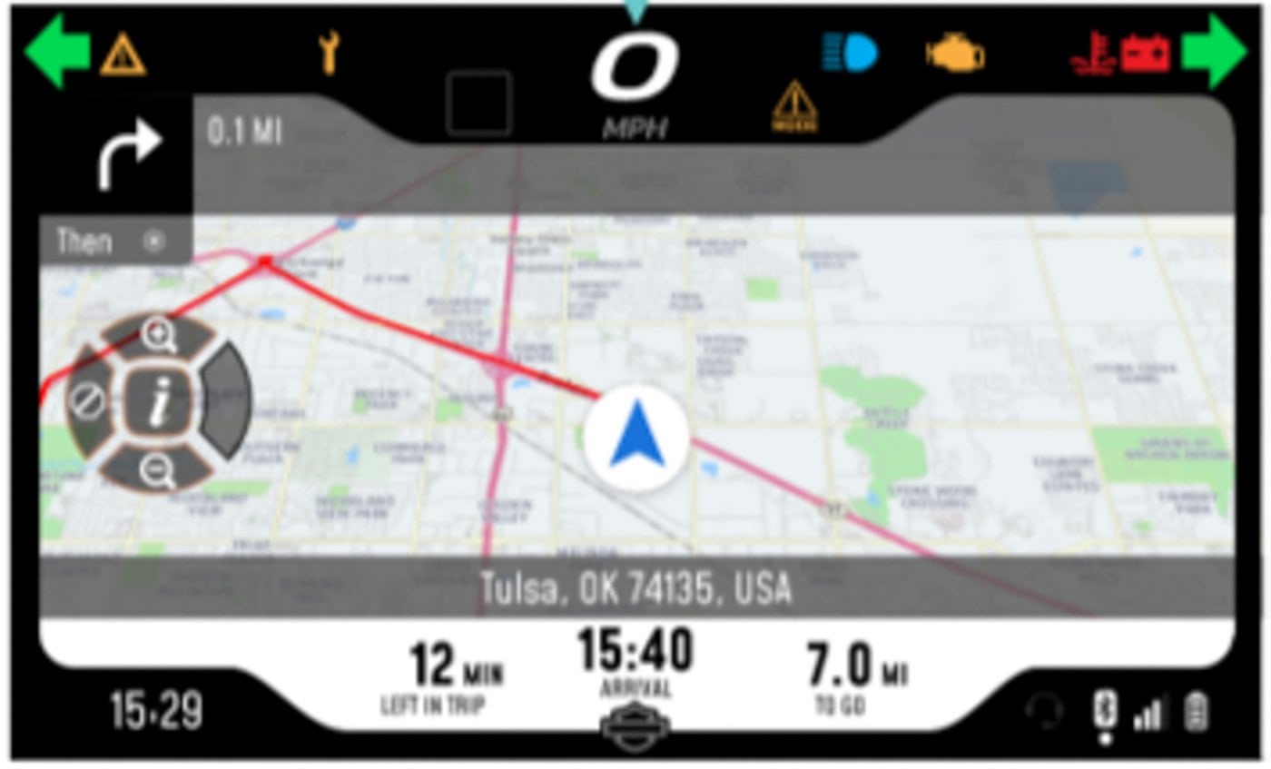 Navigation - Harley-Davidson Pan America Screen