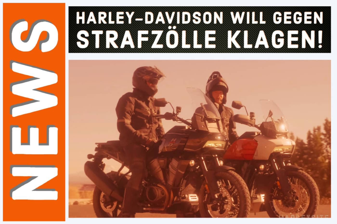 Harley-Davidson CEO Jochen Zeitz rechts, auf der Pan America unterwegs.