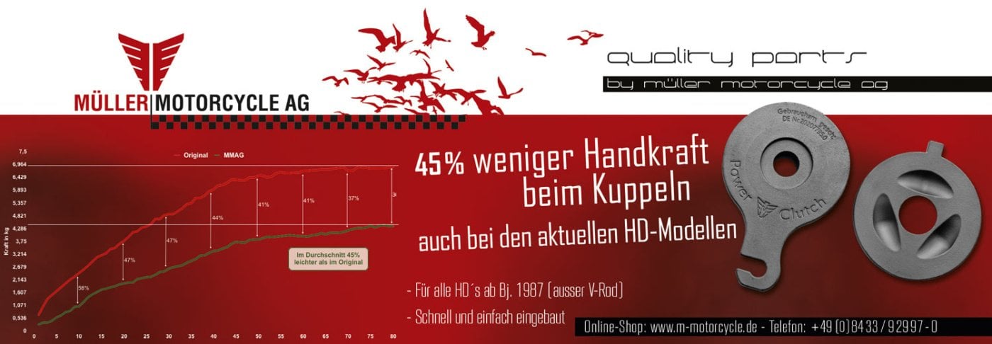 The clutch aid for your Harley - clutch facilitators made by Müller Clutch facilitation - Power Clutch from Müller Motorcycles, for H-D models 2021