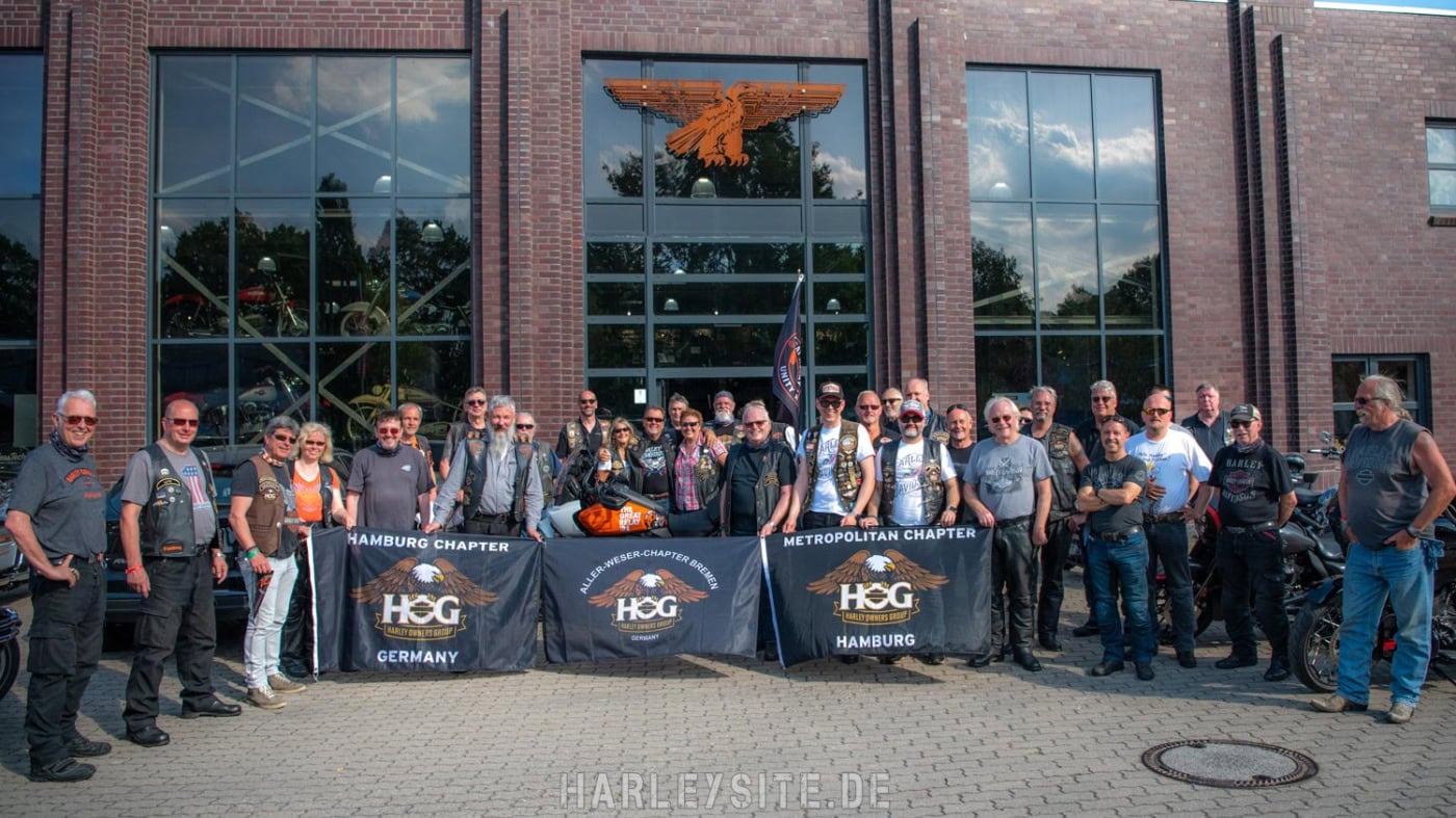 The Great Relay 21 - Pan America von Bremen nach Hamburg Harley-Davidson Great Relay 21
