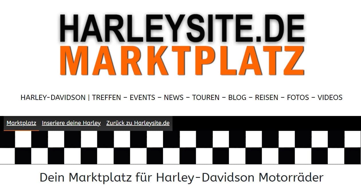 Inseriere jetzt deine gebrauchte Harley-Davidson kostenlos im Harleysite Marktplatz