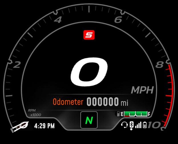 Sportster S Standardanzeige