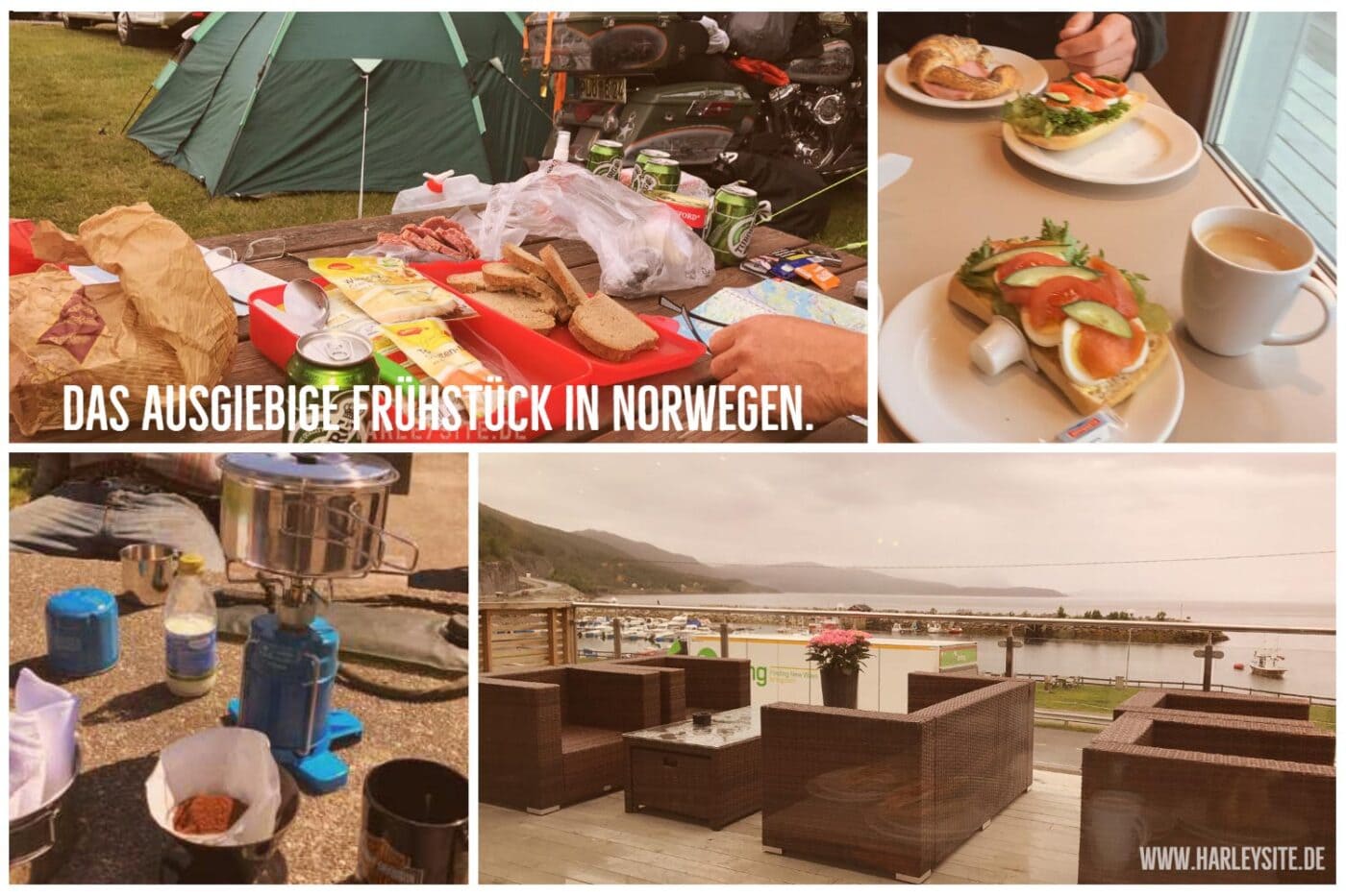 Wichtige Tipps zur Nordkap Motorradtour - Kosten und Ausrüstung Norwegen Motorradtour Frühstück