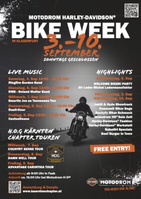 MOTODROM HARLEY-DAVIDSON® BIKE WEEK IN KLAGENFURT