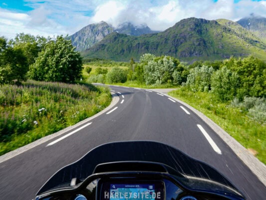 Die Strecke vom Haukland Beach zur Hauptstraße