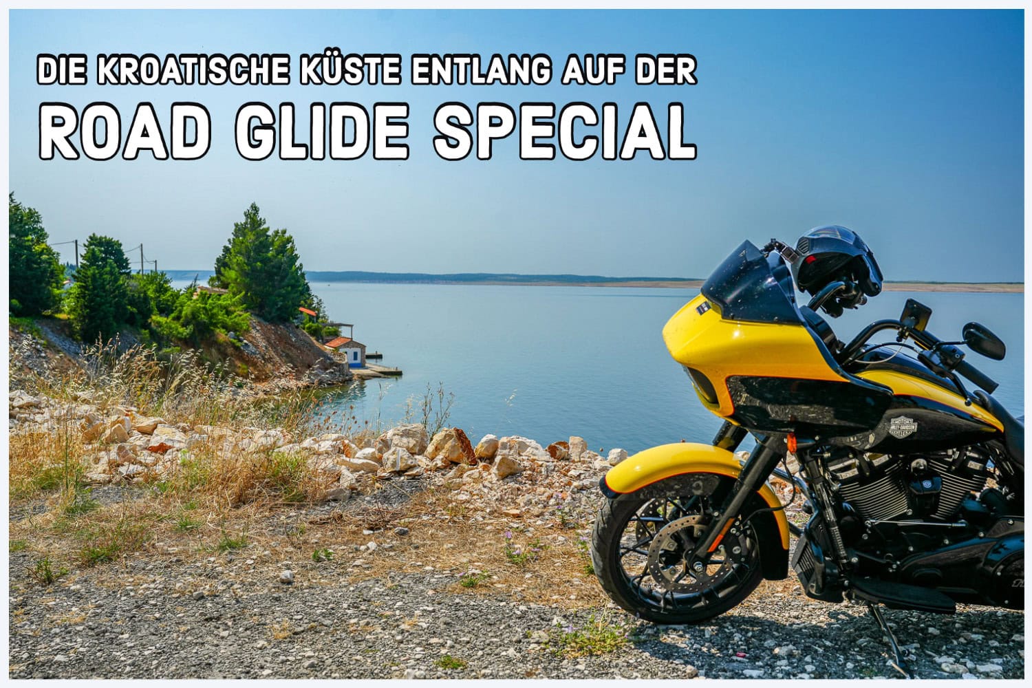Eine Harley-Davidson Road Special 2023 an der kroatischen Küstenstraße