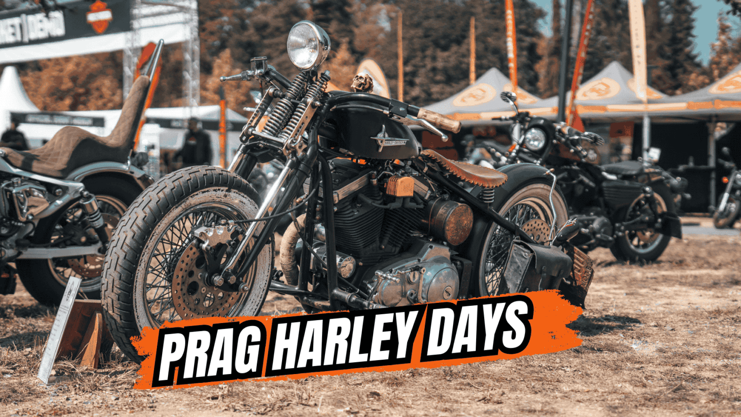 Prag Harley Days 2026 a motorcycle parked in a field