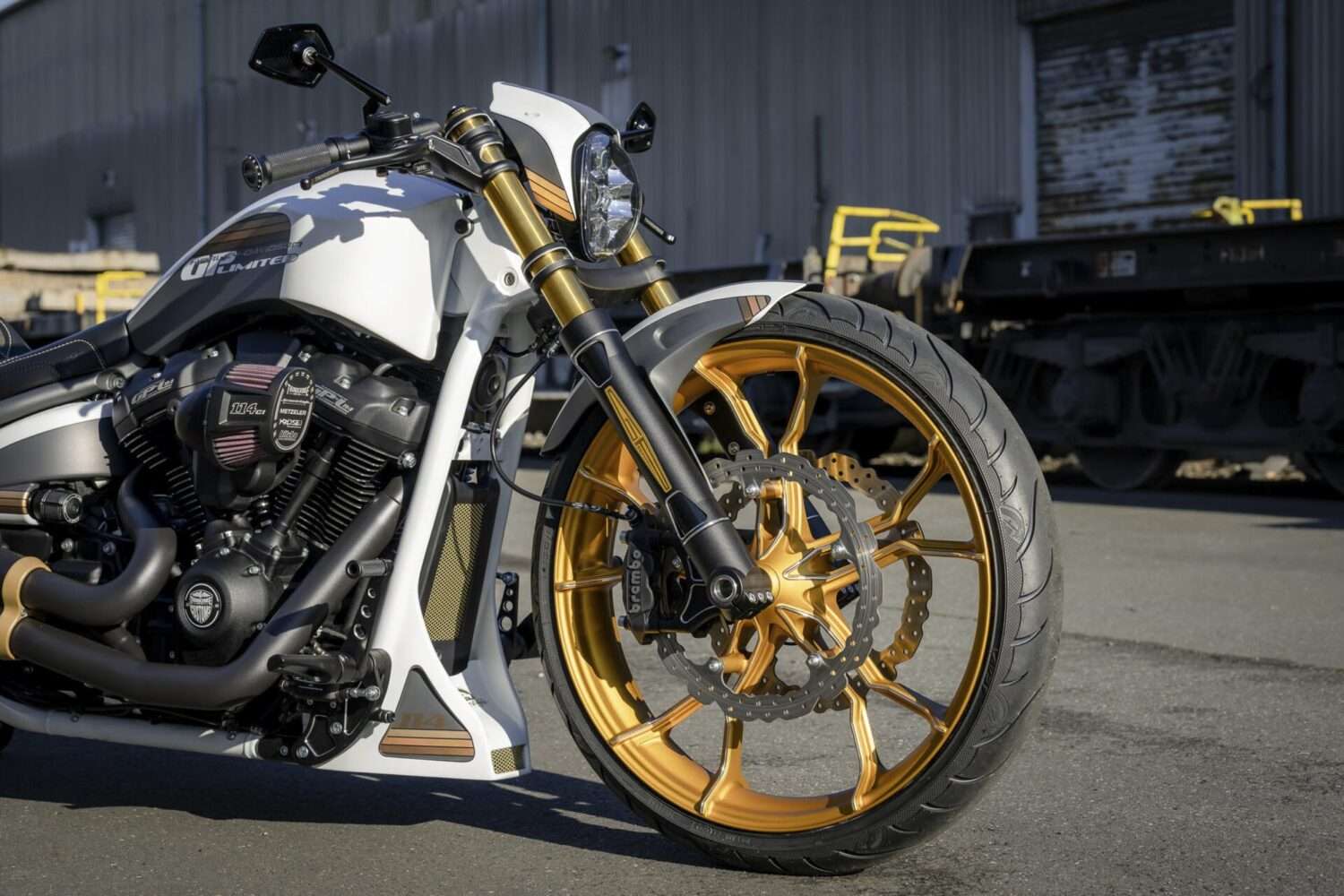 23-inch front wheel | Thunderbike GP Limited Custom Bike, from the GP series