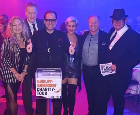 Celebrating a successful HDCT year in 2023, from left to right: Niddl, Albert Fortell, Ferdinand O. Fischer, Sabine Petzl, Harry Prünster, Dieter Baier Photo: Manfred Sebek