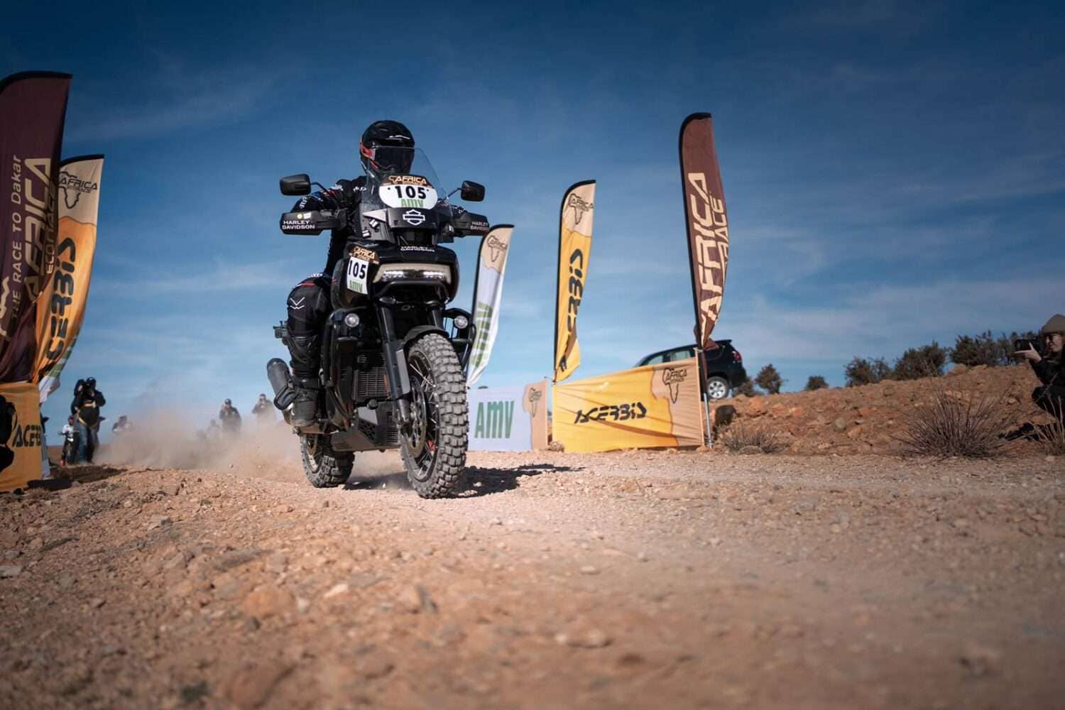 JOAN PEDRERO SUCCESSFUL IN THE AFRICA ECO RACE AT THE PAN AMERICA 1250 JOAN PEDRERO IS SUCCESSFUL IN THE AFRICA ECO RACE ON A HARLEY-DAVIDSON