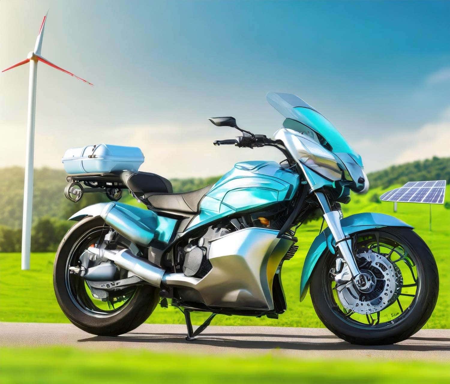 © KI-generiertes Bild / Adobe Firefly So könnte ein künftiges Motorrad mit Wasserstoff-Brennstoffzellenantrieb aussehen. Der geplante fahrfertige Demonstrator wird Ende 2025 fertiggestellt sein.