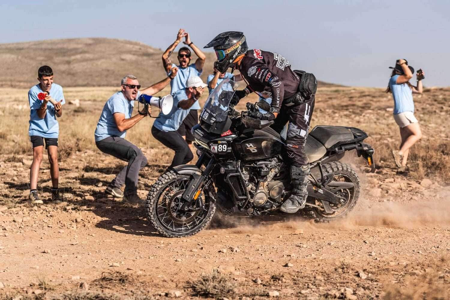 Pedrero won the Baja España Aragón on a Harley-Davidson Harley Davidson Pan America 1250
