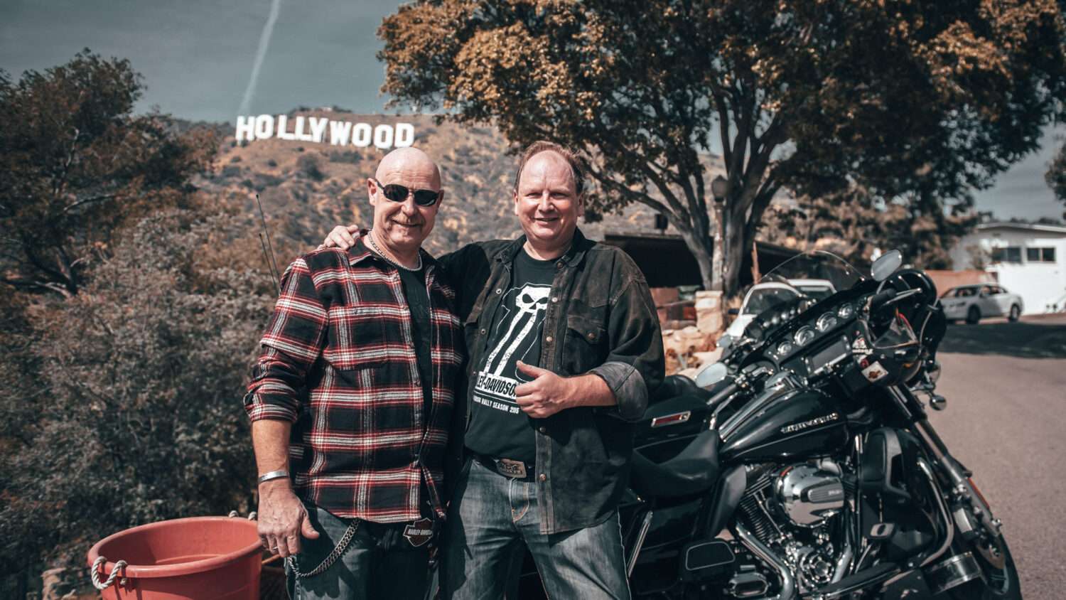 Am Hollywood Schild mit meinem Buddy Herman in Los Angeles 2016