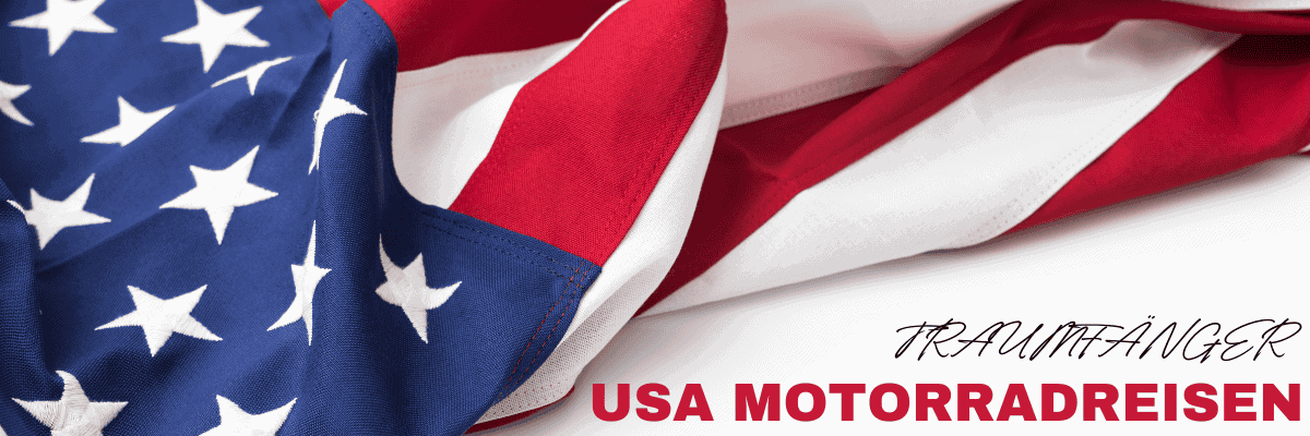 US Amerikanische Flagge zum Thema Motorradreisen