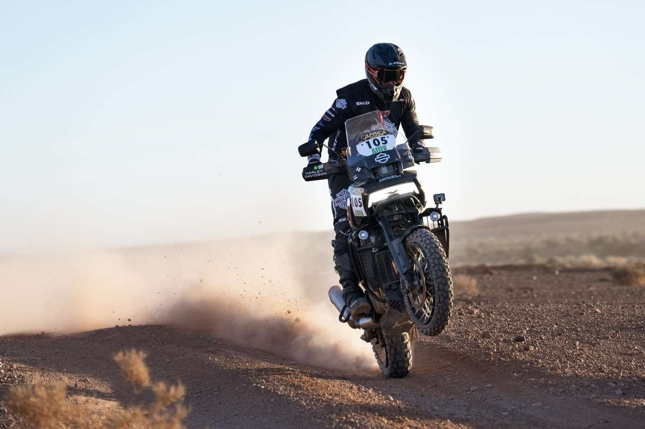 Pedrero on Harley-Davidson at the Africa Eco Race 2025 Joan Pedrero