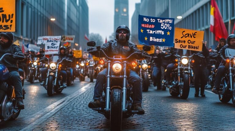Zollpause für Harley-Davidson – EU verschiebt Entscheidung um 14 Tage Protest der Biker gegen die Strafzölle