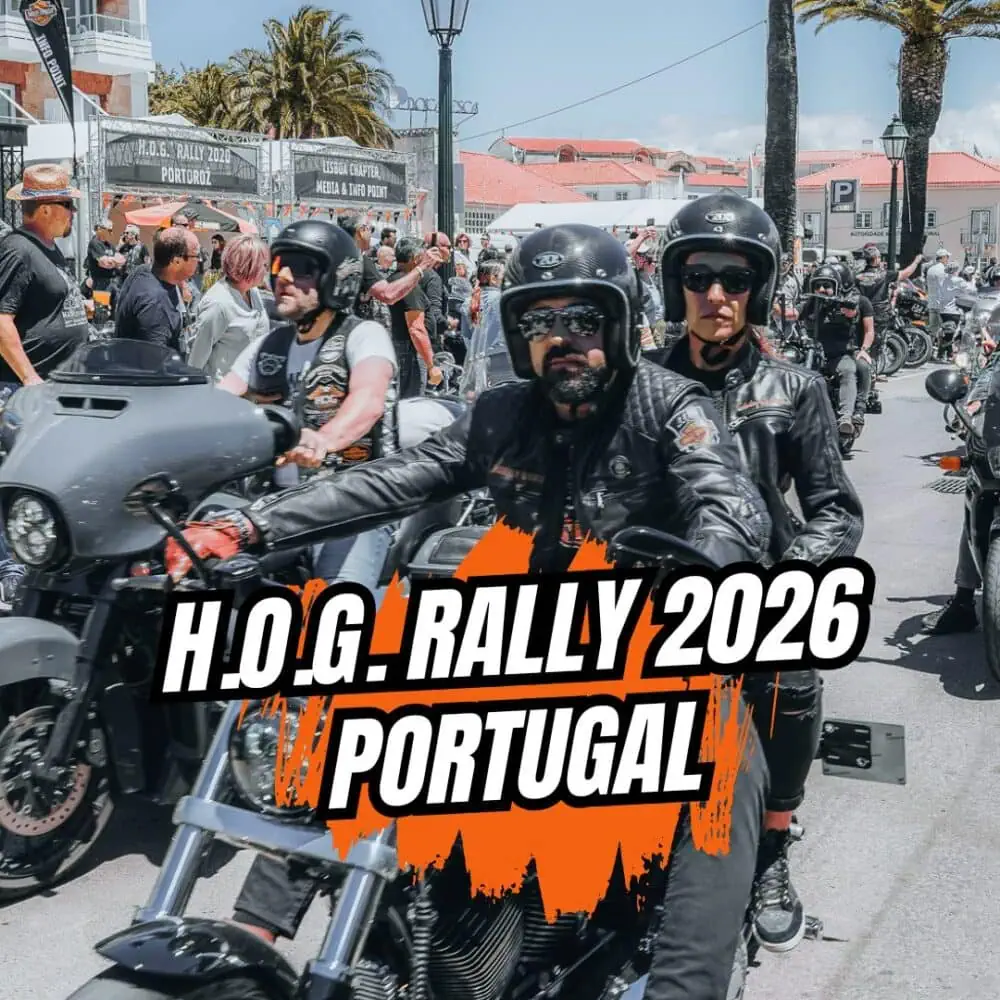 H.O.G. Rally 2026 in Cascais Portugal Harley-Davidson riders in Cascais at the HOG Rally 2026