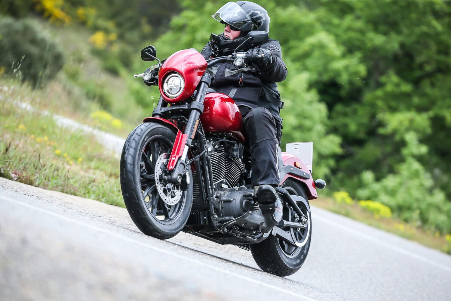 A red Low Rider S model year 2025