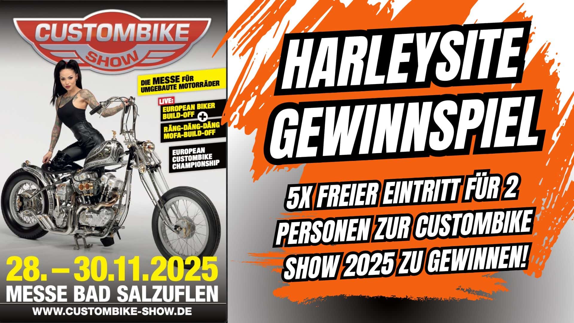 Jetzt Tickets für die Custombike Show 2025 gewinnen