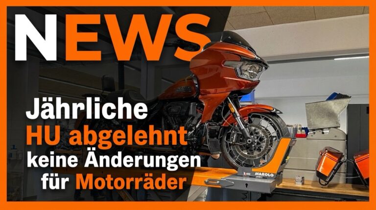 Harley Davidson & The Marlboro Man returns – cult film reboot in 2025 Harley-Davidson motorcycle during the general inspection in the workshop as a symbolic image for the rejected annual general inspection and unchanged regulation for motorcycles