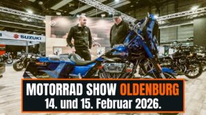 Harley-Davidson Modelljahr 2021 - Der Blick in die Harleysite Glaskugel Harley-Davidson Touring model at the MOTORRAD SHOW Oldenburg with visitors at the stand